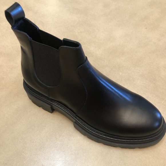 Free People Lola Leather Chunky Lug Sole Chelsea Boots Size 8.5 - Picture 8 of 13